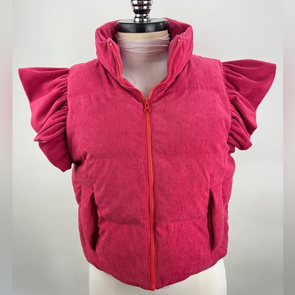 Gee Gee Jackets & Blazers - 💚 2646. Pink Corduroy Puffer Vest